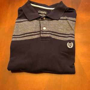Navy striped polo